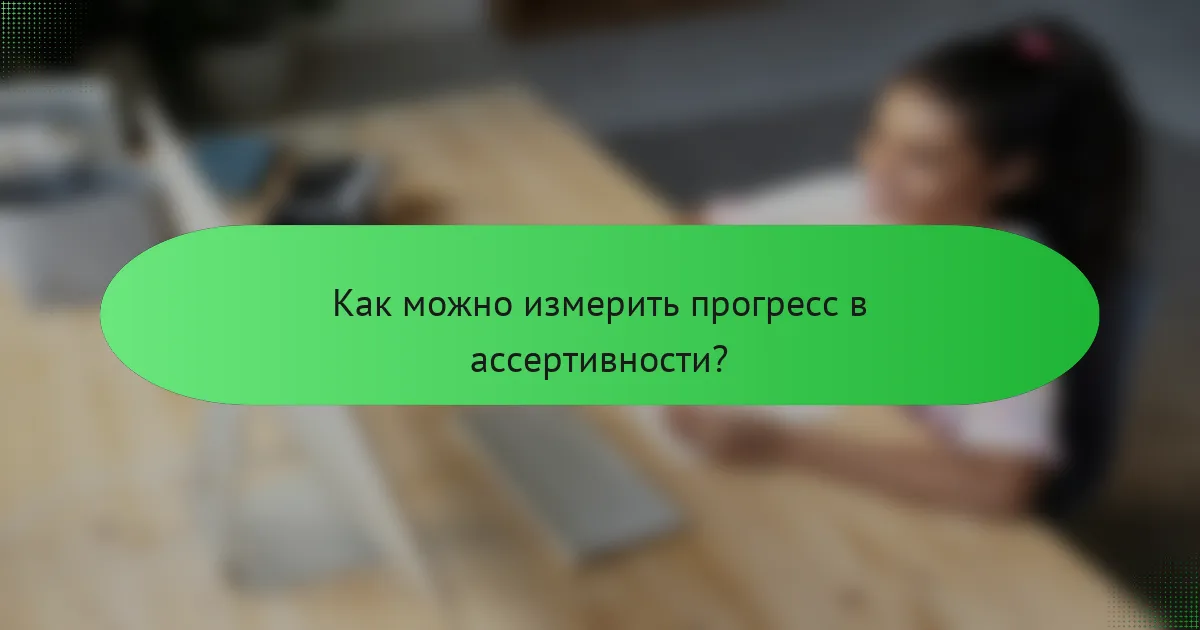 Как можно измерить прогресс в ассертивности?
