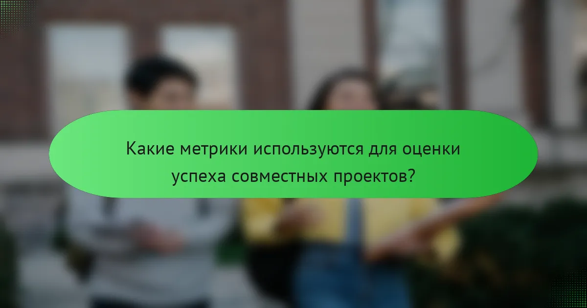 Какие метрики используются для оценки успеха совместных проектов?