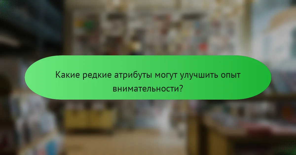 Какие редкие атрибуты могут улучшить опыт внимательности?