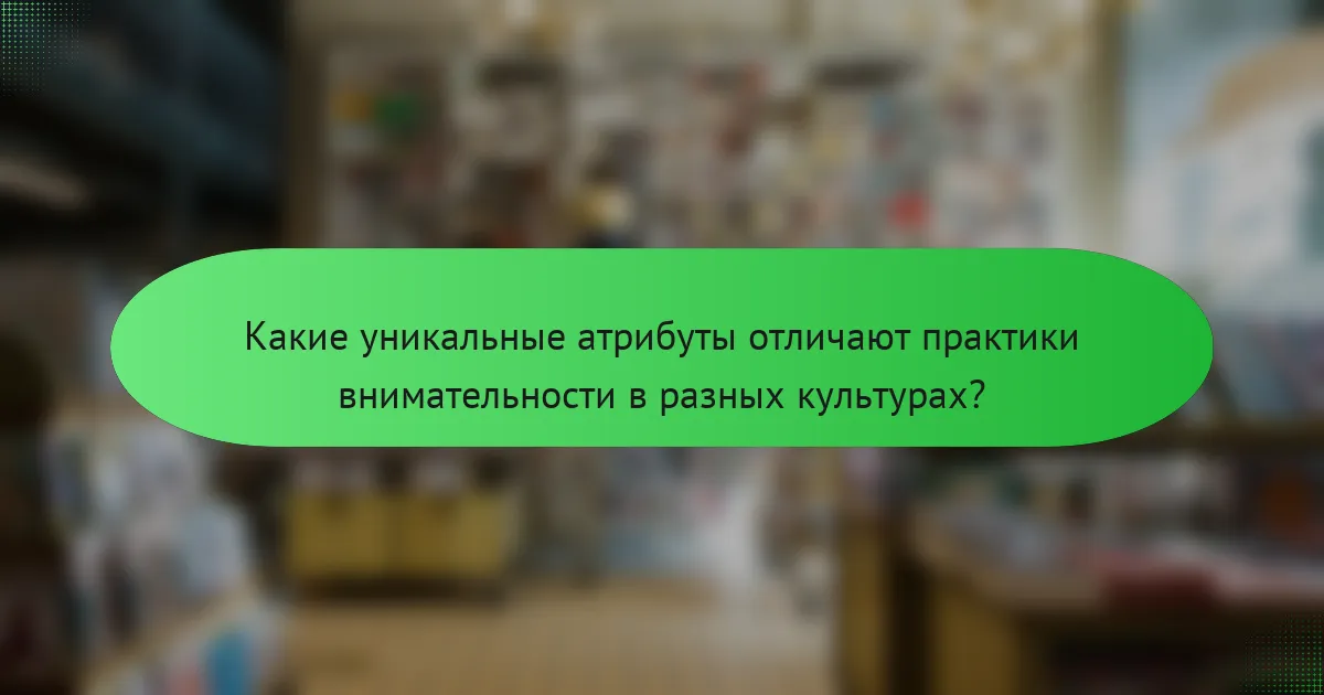 Какие уникальные атрибуты отличают практики внимательности в разных культурах?