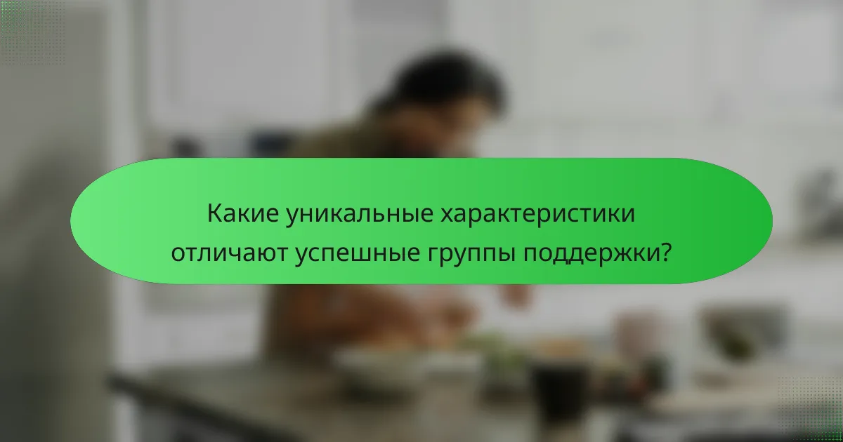 Какие уникальные характеристики отличают успешные группы поддержки?